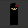 BIC Black Lighter with Red Ignition Top for Reliable Everyday Use 3d model