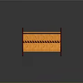 Wooden Rocking Baby Crib With Intricate Carved Patterns And Curved Frame