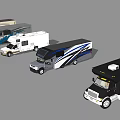 Various Modern RV Models Featuring Different Exterior Designs and Styles 3d model