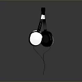 Over Ear Wired Headphones For Computer Audio With Black White Design And Comfortable Earpads