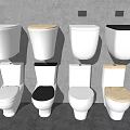 Modern Toilet Collection Featuring Wall Mounted And Floor Standing Styles With Different Lid Colors