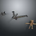 Vintage Military Weapons Collection Featuring Artillery And Machine Gun Models