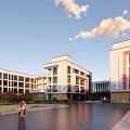 Modern Gate Primary and Secondary Schools 3d model