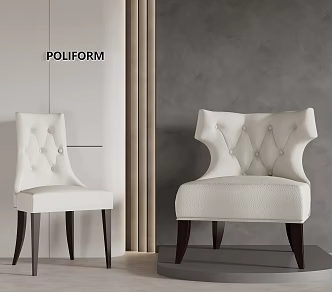 Cream wind single sofa leisure sofa 3d model