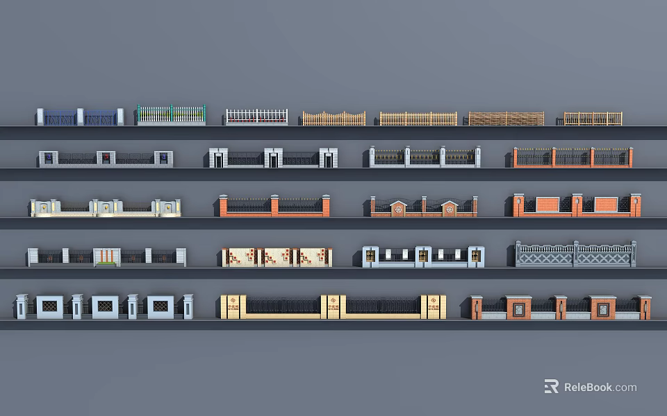 Building Facades Showcasing Multiple Architectural Designs And Exterior Wall Elements 3d model