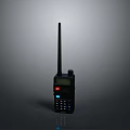 Black Military Weapon Walkie Talkie With Long Antenna Digital Display And Red Button
