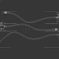 Industrial Equipment Black Cables With Orange Connectors For Machinery Use