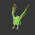 Fantasy Mythical Harpy Creature With Eagle Head Brown Feathers Human Torso Sharp Claws Outstretched Wings