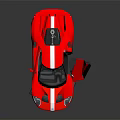 Red Supercar With Open Doors White Stripes And Sleek Sporty Design