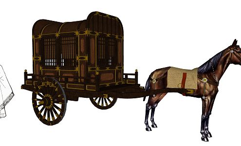 Chinese carriage 3d model