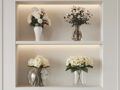 Modern Vase Flower Plant 3d model