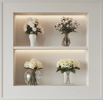 Modern Vase Vase Flower Plant 3d model