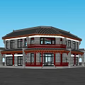 Chinese-style Ancient Building Shops 3d model