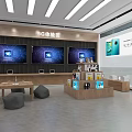 China Mobile Digital Store Front With Display Windows And Digital Products 3d model