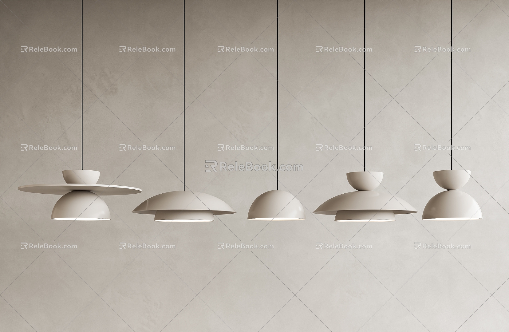 Modern chandelier cream chandelier combination 3d model