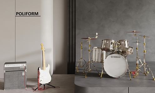 Guitar Drums 3d model