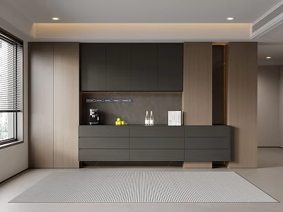 Italian Light Luxury Wine Cabinet Sideboard Cabinet 3d model