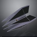 Futuristic Spacecraft With Solar Panels And Aerodynamic Wing Structure For Space Exploration