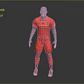 Red Sports Uniform Set With Brand Logo Matching Shorts And Socks