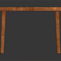 Simple Solid Brown Wooden Table Design With Rectangular Top And Four Legs