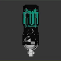 Industrial Water Pump With Black Body Green Motor And White Connector