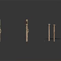 Wooden Scenery Components With Fence Panels And Small Platform Structure