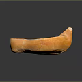 Unique Orange Irregular Shaped Decorative Clay Artifact With Surface Holes And Texture 3d model