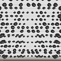 Modern Ceiling Design With Black Circular Decorations in Regular Pattern