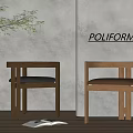 Modern Dining Chairs With Wooden Frame Curved Backrest And Different Color Cushions