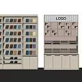 Modern Multi Tier Display Shelves With Colorful Products Logo And Storage Cabinets