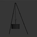 Portable Tripod Stand With Hanging Pot For Outdoor Cooking Household Item