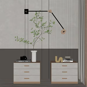Modern bedside table 3d model