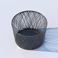 Black Wire Mesh Round Storage Basket With Modern Design For Home Organizing