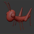 Green Cartoon Grasshopper With Big Eyes Long Antennae Slender Legs And Kiwi Like Body