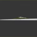 Oval Framed Green Mountain Landscape Featuring Natural Terrain And Lush Vegetation