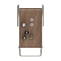 Stylish Black Wooden Decorative Cart Set With Wine Bottles And Glasses
