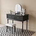 Dressing stool French dressing table 3d model