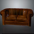 Group Of People Sitting On Red Leather Sofa In Modern Living Space