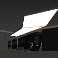 Modern Black Tram With Streamlined Design Large Windows And Sleek Exterior 3d model