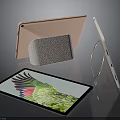 Electronic Tablets With Stand And Colorful Feather Screen Display In Different Angles