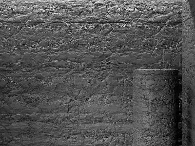 Rough Textured Architectural Stone Wall With Adjacent Natural Stone Column Structure Elements 3d model