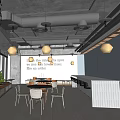 Modern pantry bar table 3d model