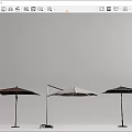 Various Patio Umbrella Styles With Brown White Black Colors And Cantilever Straight Poles