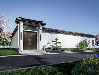 New Chinese Courtyard Self-built Villa Self-built Huizhou Courtyard 3d model