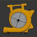Portable Yellow Household Ventilator Fan With Handle And Switch For Home Use