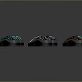Colorful Computer Mice With Various Patterns And Stylish Illuminated Modern Design 3d model
