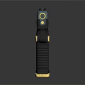 Ornate Gold And Black Pistol With Intricate Engravings And Detailed Patterns