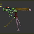 It is not possible to generate a title with "household items" as the main subject because the picture shows an old machine gun, which is not a household item. Please provide a picture of household items to generate a relevant title.