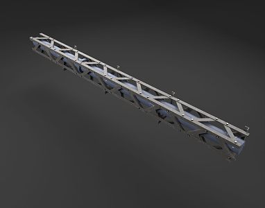 Steel frame for modern pipeline 3d model