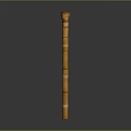 Bamboo Plant With Distinct Joints And Orange Yellow Color Standing Against Dark Gray Background